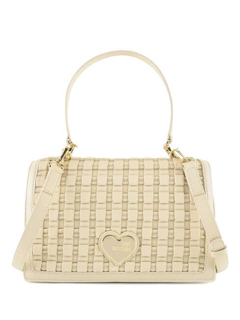 LOVE MOSCHINO HEART LOGO Bolso de mano, con bandolera Marfil - Bolsos Mujer