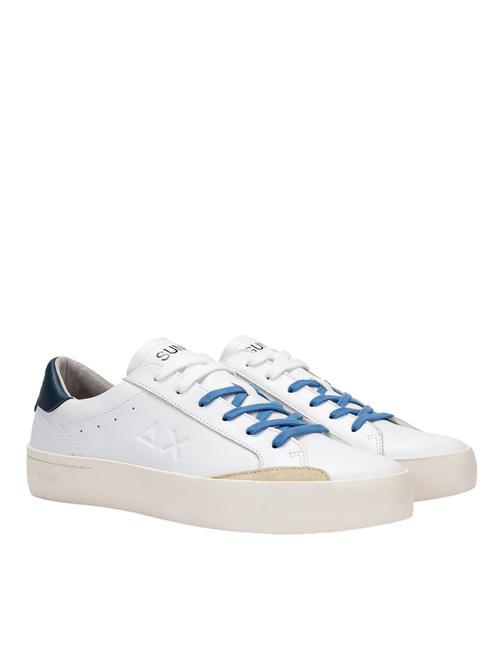 SUN68 STREET LEATHER Zapatillas blanco/azul marino - Zapatos Hombre