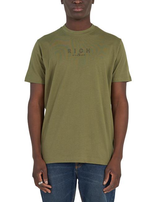 JOHN RICHMOND AILKIR Camiseta de algodón mil verdes. - camiseta