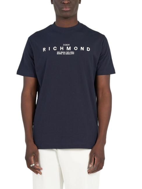 JOHN RICHMOND KAMADA Camiseta de algodón azul medianoche - camiseta