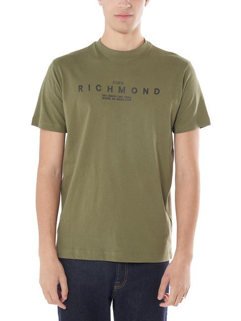 JOHN RICHMOND KAMADA Camiseta de algodón mil verdes. - camiseta