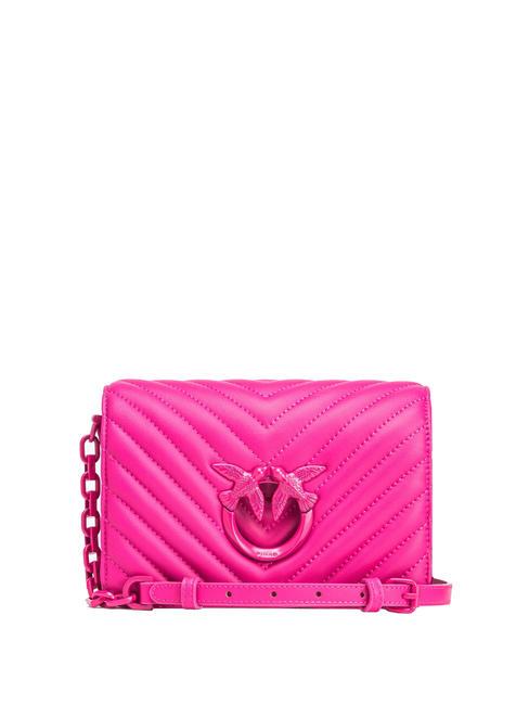 PINKO LOVE CLICK CLASSIC Bolso bandolera de napa acolchada color rosa rosado-bloque - Bolsos Mujer