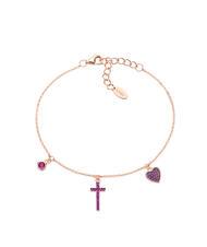 AMEN PREGA E AMA LUXURY Pulsera de plata con circonitas - Pulseras
