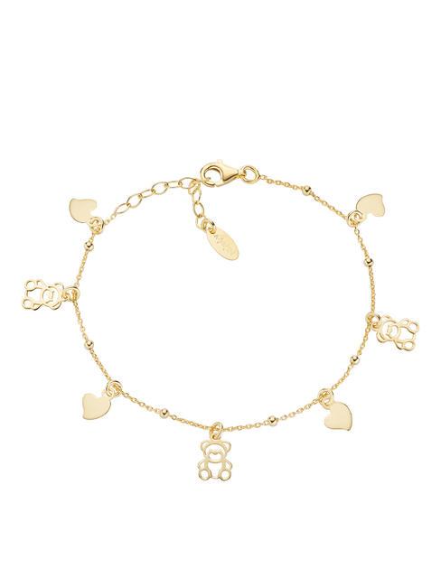 AMEN COCCOLE Pulsera con charms de corazón y osito oro - Pulseras