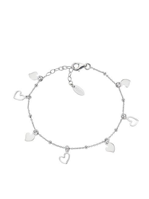 AMEN COCCOLE Pulsera de plata con dijes de corazón. rodio - Pulseras