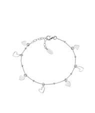 AMEN COCCOLE Pulsera de plata con dijes de corazón. - Pulseras