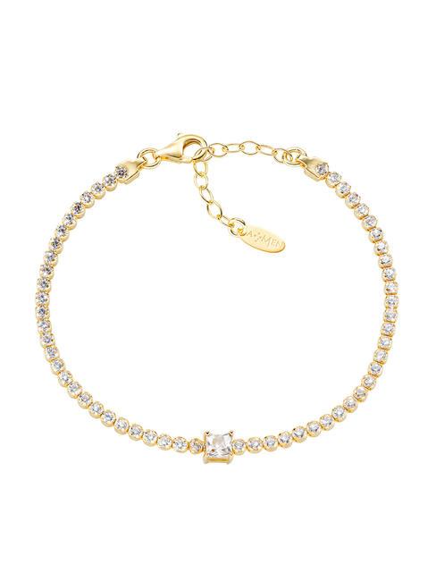 AMEN TENNIS Pulsera con circonitas blancas oro - Pulseras