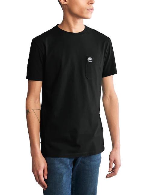TIMBERLAND DUNSTAN RIVER Camiseta de algodón con bolsillo NEGRO - camiseta