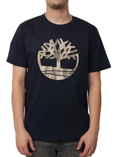 TIMBERLAND KENNEBEC RIVER TREE LOGO Camiseta de algodón zafiro oscuro - camiseta