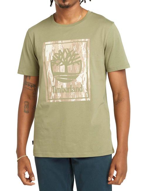 TIMBERLAND STACK LOGO Camiseta de algodón tierra cassel - camiseta