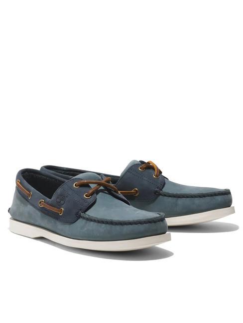 TIMBERLAND CLASSIC BOAT Zapato náutico de piel nubuck azul medio - Zapatos Hombre