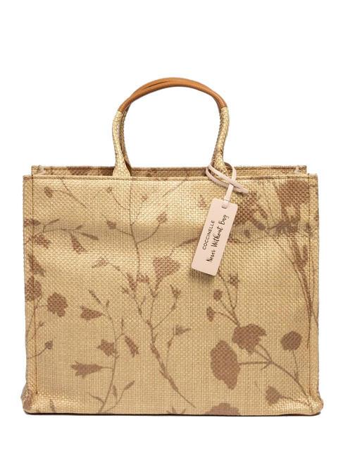 COCCINELLE NEVER WITHOUT BAG STRAW  bolso multi natural/cuir - Bolsos Mujer
