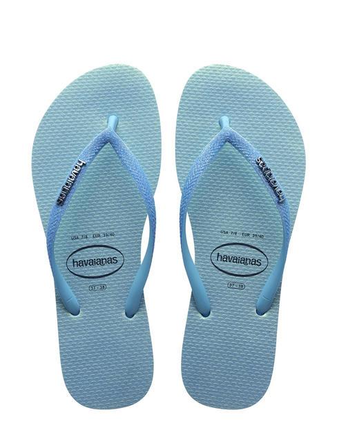 HAVAIANAS SLIM GLITTER IRIDESCENT Chancletas azul lavanda - Zapatos Mujer