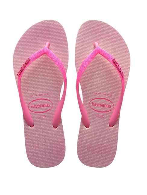 HAVAIANAS SLIM GLITTER IRIDESCENT Chancletas limonada rosa - Zapatos Mujer