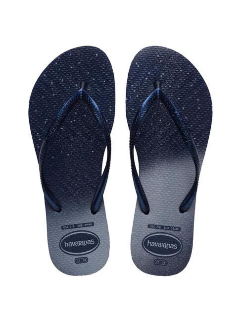 HAVAIANAS SLIM GLOSS Chancletas NAVY / Azul / azul marino - Zapatos Mujer