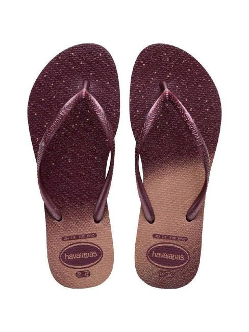 HAVAIANAS SLIM GLOSS Chancletas suelo morado - Zapatos Mujer