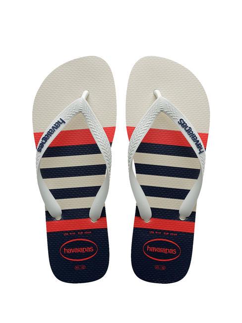 HAVAIANAS Chanclas TOP NAUTICAL blanco/blanco/azul marino - Zapatos Hombre