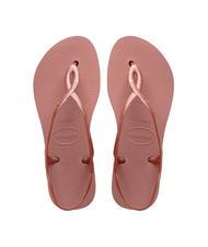 HAVAIANAS LUNA FLATFORM Sandalia tipo chancla con plataforma plana CROCO / ROSA - Zapatos Mujer - 1