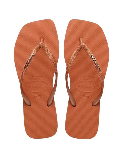 HAVAIANAS SQUARE GLITTER Chancletas naranja cerrado - Zapatos Mujer