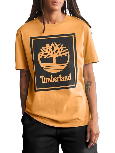 TIMBERLAND STACK Camiseta de algodón bota trigo/negro - camiseta