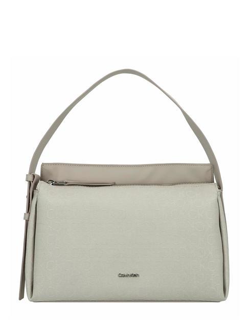CALVIN KLEIN GRACIE Monogram Bolsa de hombro beige piedra - Bolsos Mujer
