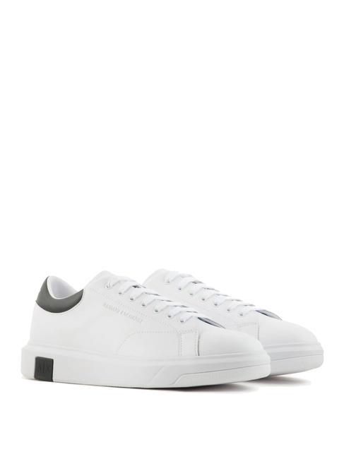 ARMANI EXCHANGE ACTION Zapatillas de cuero op.blanco + negro - Zapatos Hombre