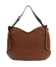 BRACCIALINI NAOMI Bolso de piel martillada marr&oacute;n - Bolsos Mujer - 1