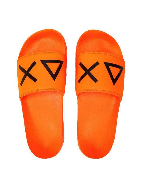 SUN68 SLIPPERS LOGO Zapatillas naranja fluorescente - Zapatos Hombre