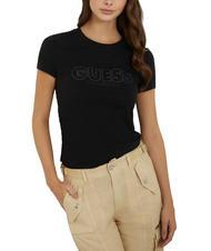 GUESS SANGALLO Camiseta de algod&oacute;n el&aacute;stico jetbla - camiseta - 1