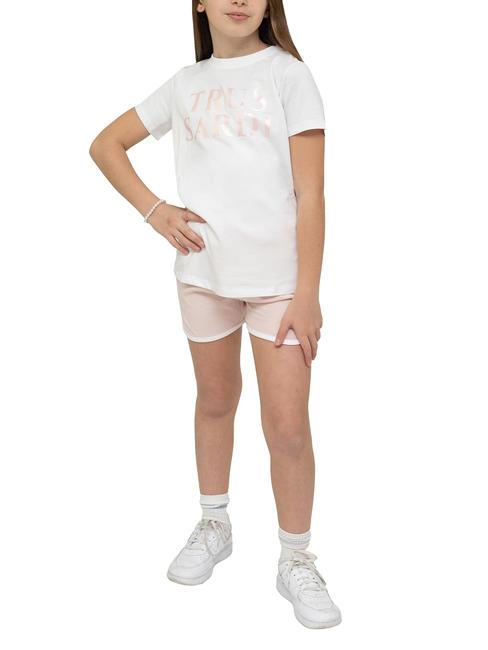 TRUSSARDI LIMEO Conjunto camiseta algodón y bermudas blanco/p.d. - Chándales para niños