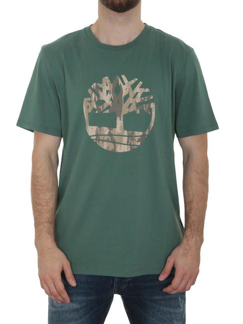 TIMBERLAND KENNEBEC RIVER TREE LOGO Camiseta de algodón pino de mar - camiseta