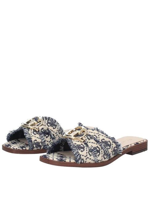 GUESS SYMO  Sandalias de lona con pedrería azul marino - Zapatos Mujer