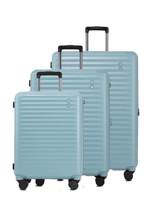 ECHOLAC CELESTRA BLX Set de 3 carros: cabina, mediano y grande ampliables azul pizarra - Set Trolley