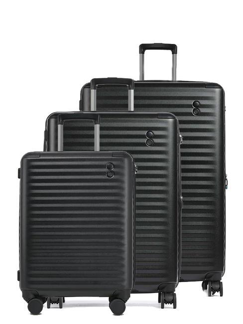 ECHOLAC CELESTRA BLX Set de 3 carros: cabina, mediano y grande ampliables negro - Set Trolley