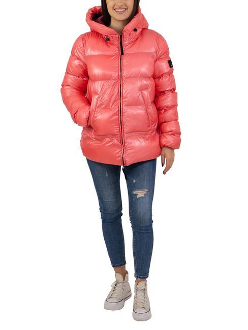 DEKKER MARTFLY NIK Plumífero corto acolchado rosa de te/cuero cordobés - Chaquetas de plumas de mujer