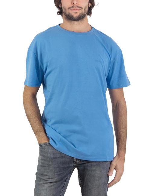ASPESI BASIC Camiseta de algodón con logo azul claro - camiseta