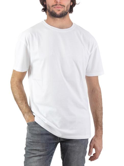 ASPESI BASIC FLOCK Camiseta de algodón con logo blanco - camiseta