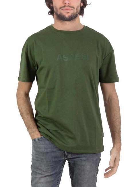 ASPESI BASIC FLOCK Camiseta de algodón con logo militar - camiseta