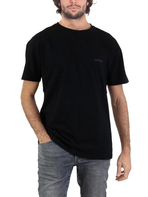 ASPESI BASIC Camiseta de algodón con logo negro - camiseta