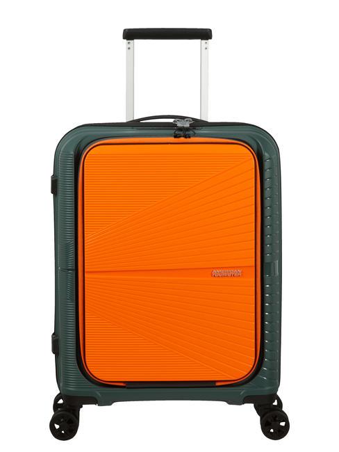 AMERICAN TOURISTER AIRCONIC Carro de equipaje de mano, soporte para PC de 15,6 " verde bosque/naranja - Equipaje de mano