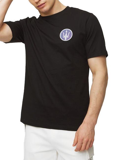 NORTH SAILS MASERATI Camiseta de algodón con logo iridiscente negro - camiseta