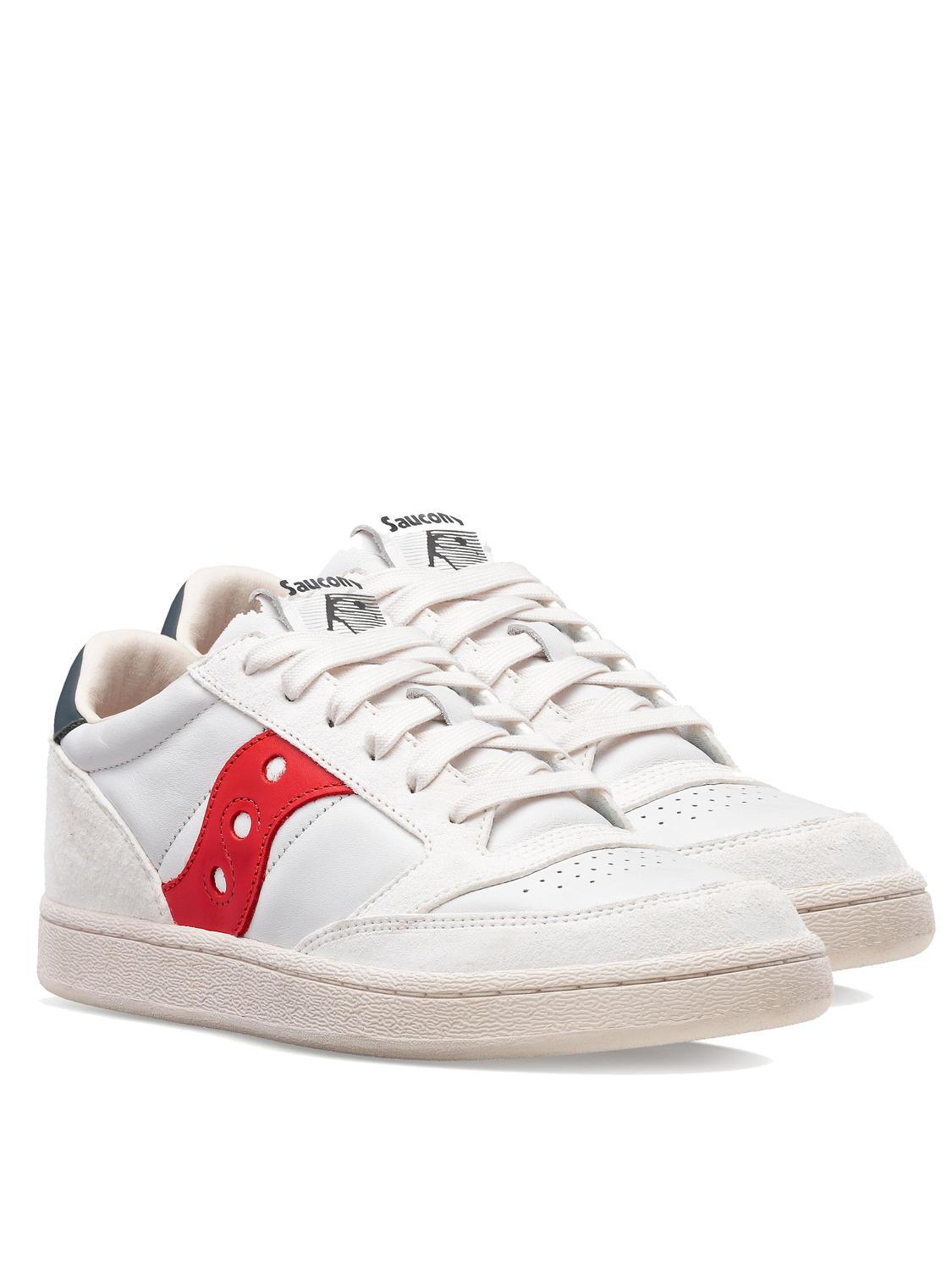 Saucony Jazz Court Zapatillas De Piel Blanco Rojo Compra A Precios De Outlet