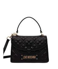 LOVE MOSCHINO QUILTED Bolso maletín con bandolera negro - Bolsos Mujer - 1