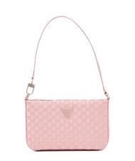 GUESS TWILLER Bolso de hombro mini tejido Rosa palido - Bolsos Mujer - 1