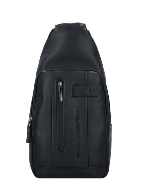 PIQUADRO URBAN Bolso de piel de un solo hombro negro - Mochilas para portátil
