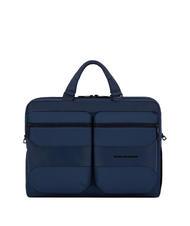 PIQUADRO CAMPIONARIO - GIO Malet&iacute;n de piel y tela para port&aacute;til de 15,6" - Maletines de Trabajo