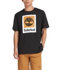TIMBERLAND STACK LOGO Camiseta de algodón NEGRO - camiseta - 1