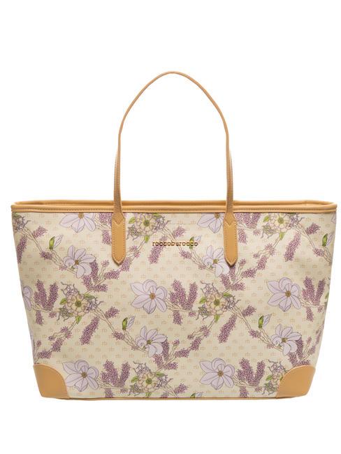 ROCCOBAROCCO FLOWER MARKET Comprador de hombro blanquecino - Bolsos Mujer