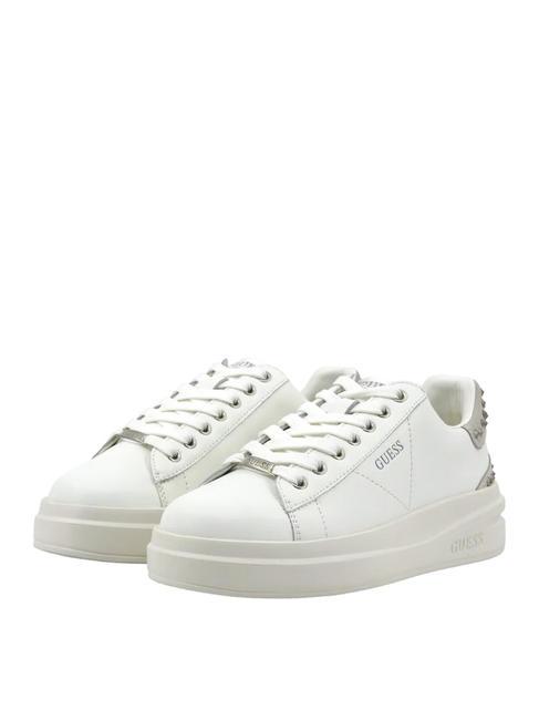 GUESS ELBINA Deportivas de piel con tachuelas BLANCO / SI - Zapatos Mujer