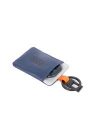 PIQUADRO URBAN  Llavero de piel, con conector. gris azul - Llaveros - 1